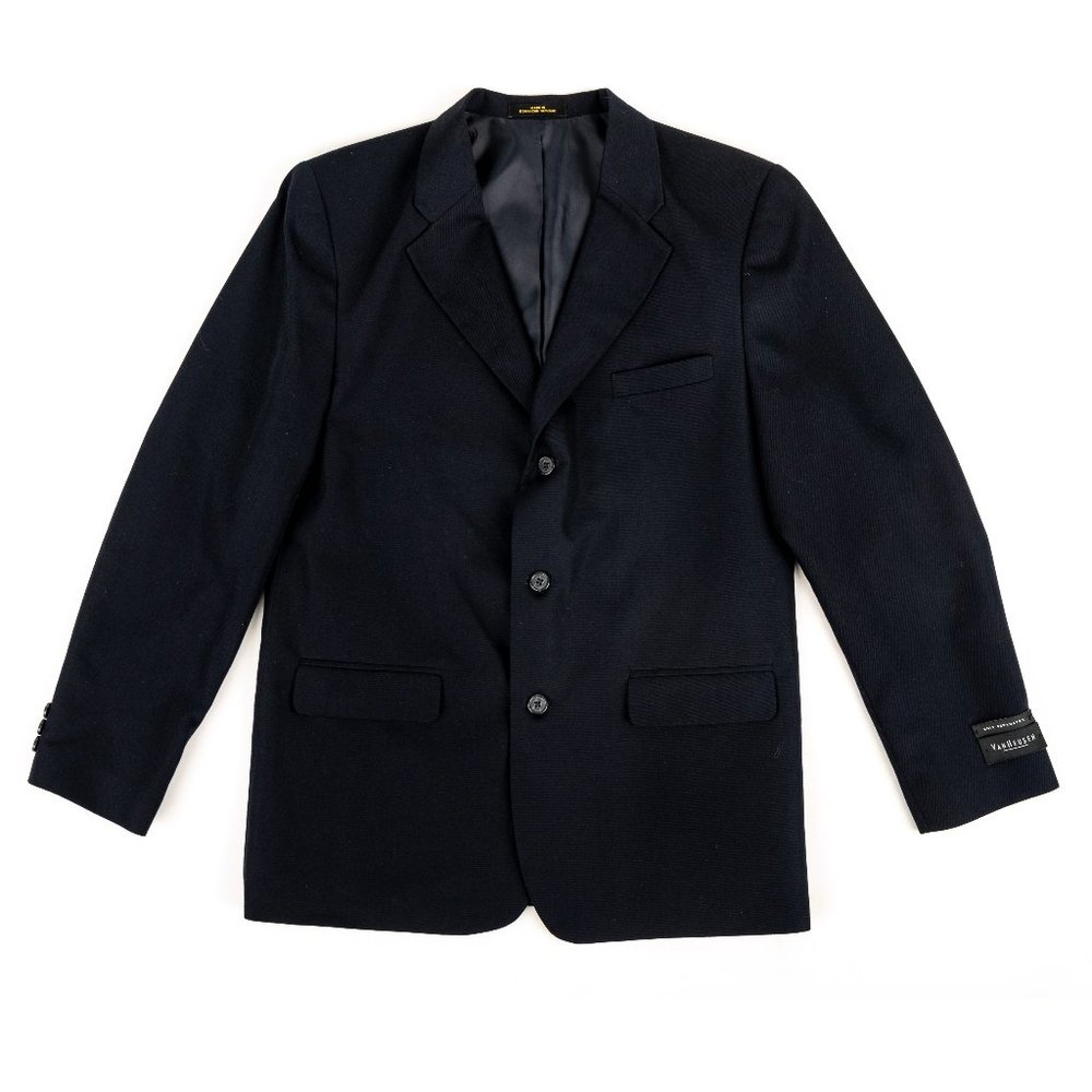 Boys Navy 3 Button Sport Suit Blazer Coat - NEW